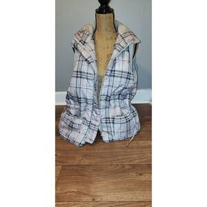 Marcelle Renee Plaid Hooded Vest